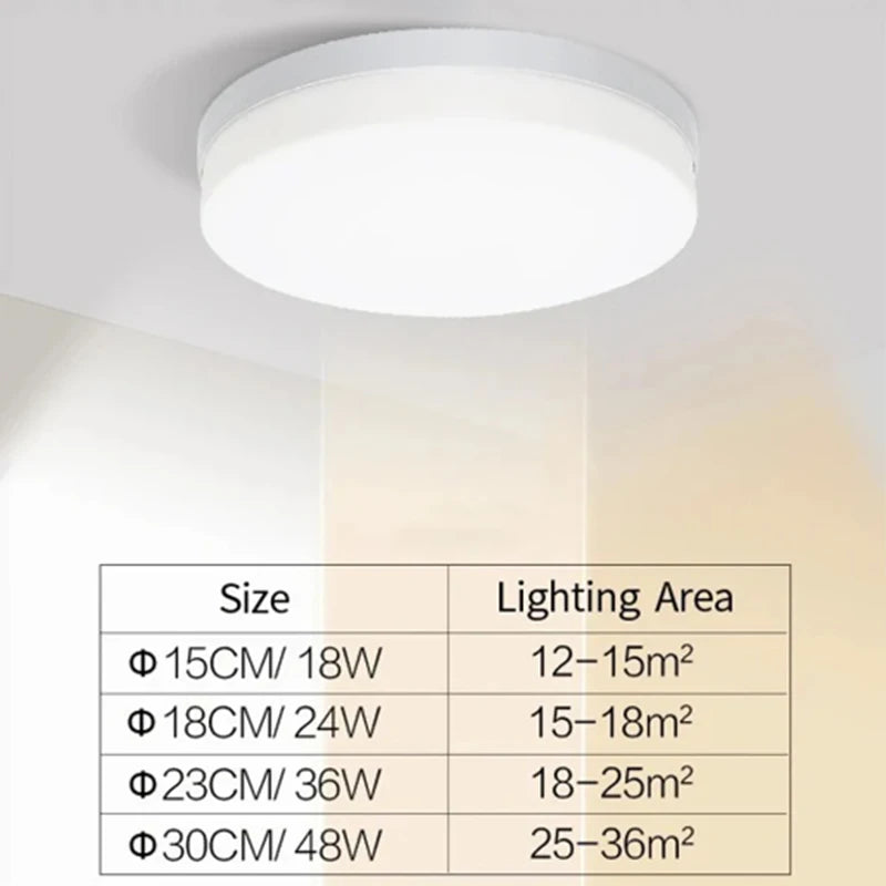 Ultra-Thin Round LED Ceiling Lamp | Modern Home Bedroom Light Fixture