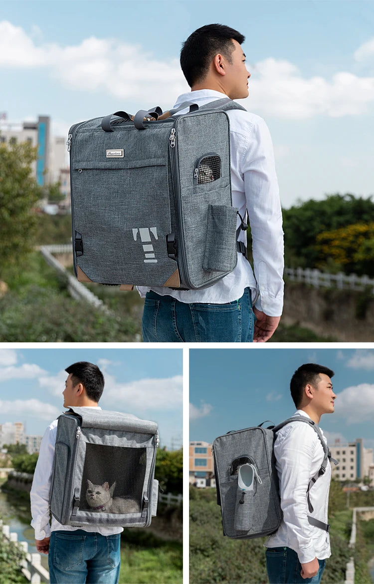 Breathable Nylon Pet Travel Carrier Bag | Outdoor Dog & Cat Carrier
