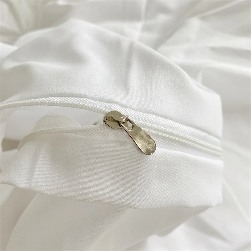 3D Twist Flower Pinch Pleated Bedding Set | Luxury Duvet Cover Queen & Double Size