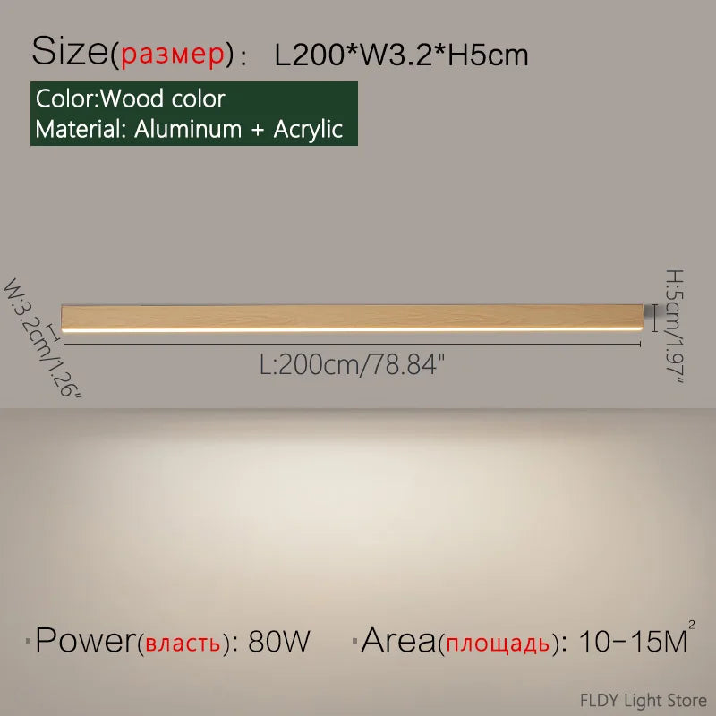 Nordic Modern LED Ceiling Strip Light | Kitchen & Bedroom – Salexe