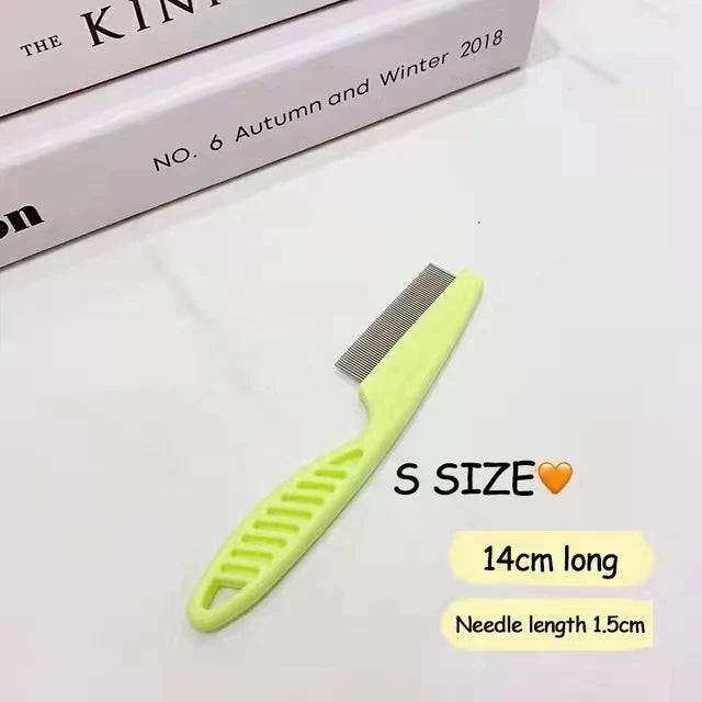 Stainless Steel Pet Flea & Shedding Comb | Grooming Brush for Dogs