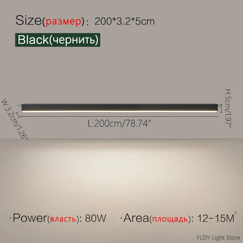 Nordic Modern LED Ceiling Strip Light | Kitchen & Bedroom – Salexe