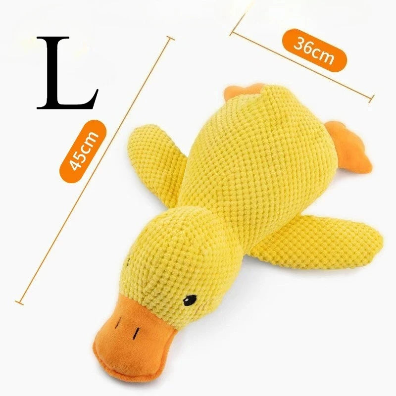 Plush Squeaky Duck Dog Toy | Bite Resistant Teeth Grinding Toy for Dogs