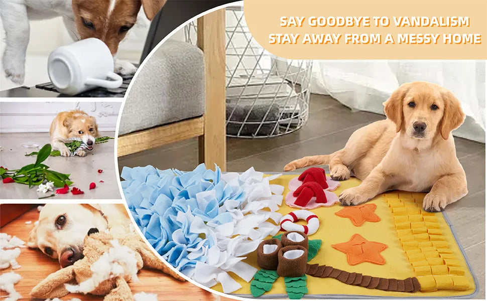 Dog Sniffing Mat & Slow Feeder Blanket | Anti-Boredom Training Toy