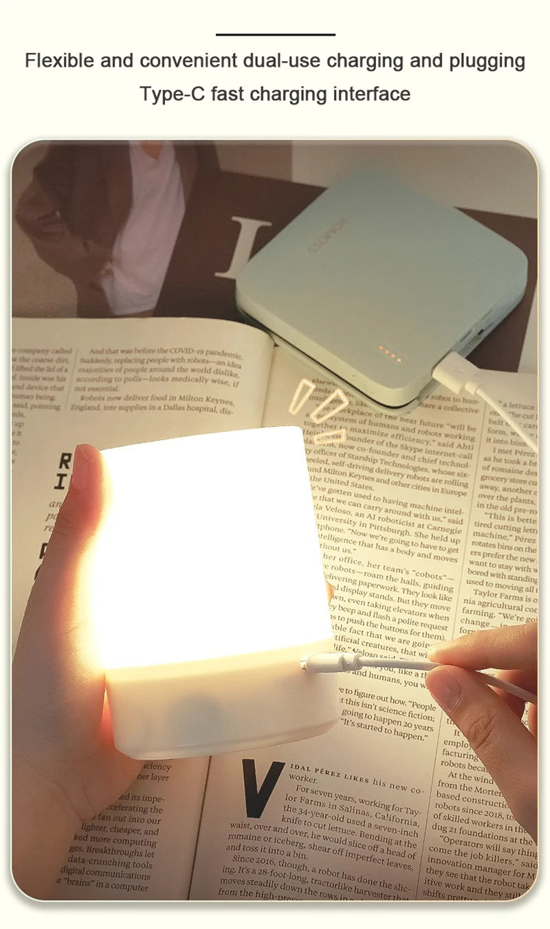 Dimmable Touch LED Bedside Table Lamp | Rechargeable Reading Night Light