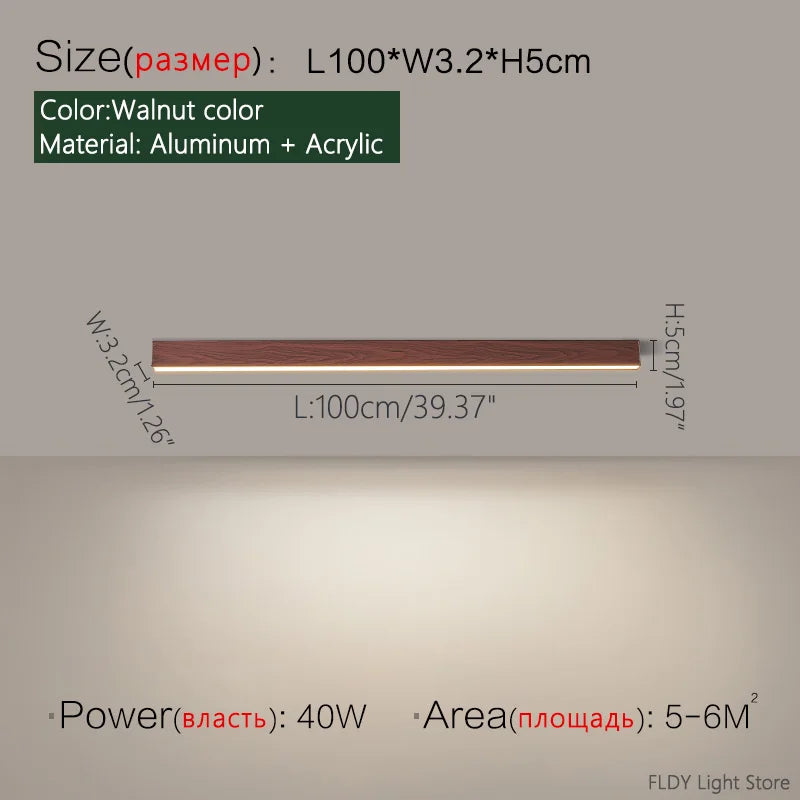 Nordic Modern LED Ceiling Strip Light | Kitchen & Bedroom – Salexe