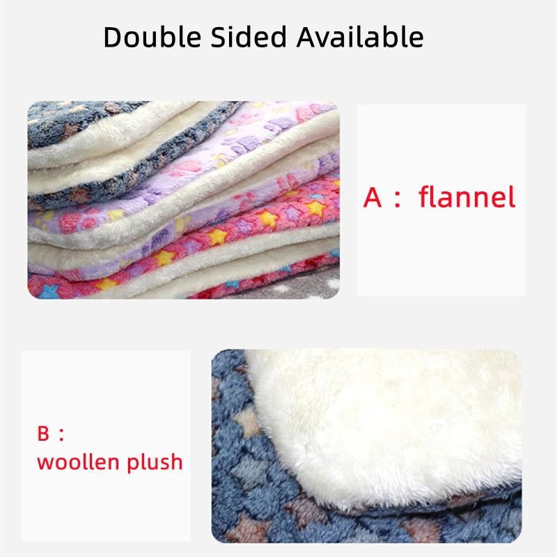 Flannel Dog Bed & Sleeping Mat | Thickened Blanket Rug for Small, Medium & Large Dogs