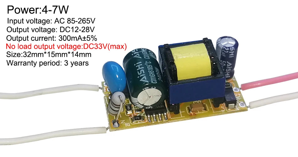 LED Driver Power Supply 110-265V | Constant Current Transformer 300mA