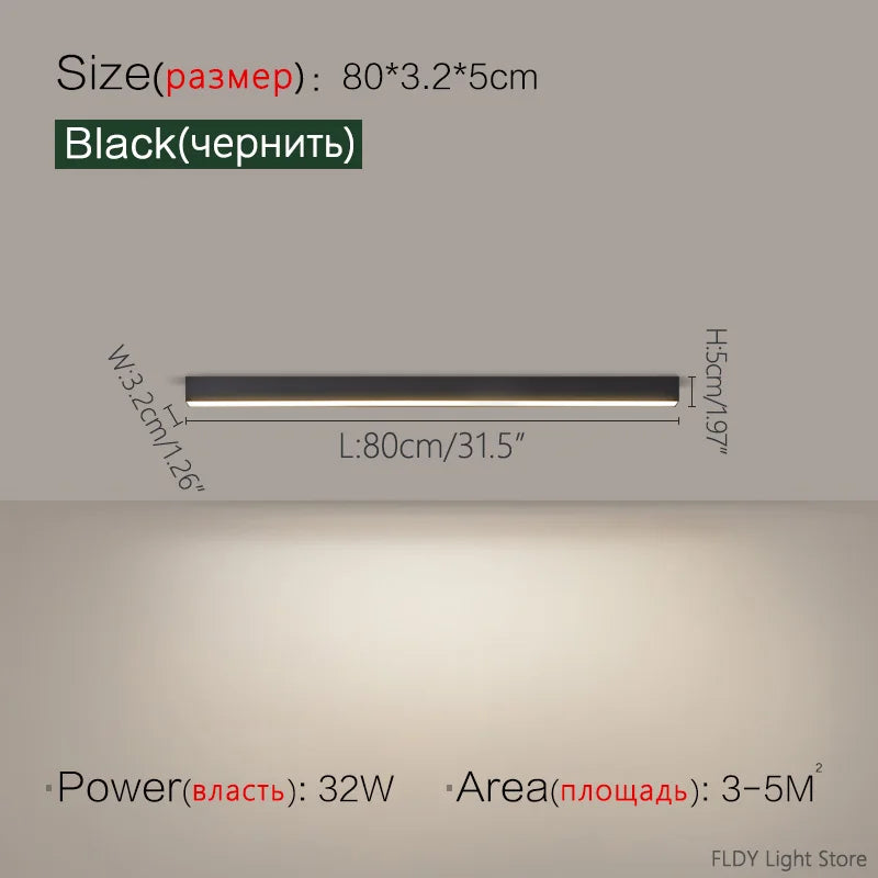 Nordic Modern LED Ceiling Strip Light | Kitchen & Bedroom – Salexe