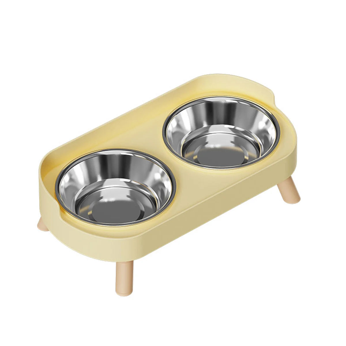 Colorful Stainless Steel Dog Double Bowl | Large Capacity Food & Water Feeder