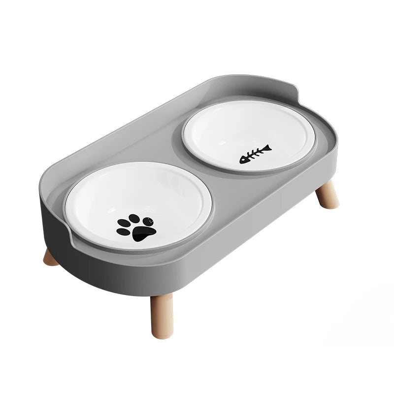 Colorful Stainless Steel Dog Double Bowl | Large Capacity Food & Water Feeder