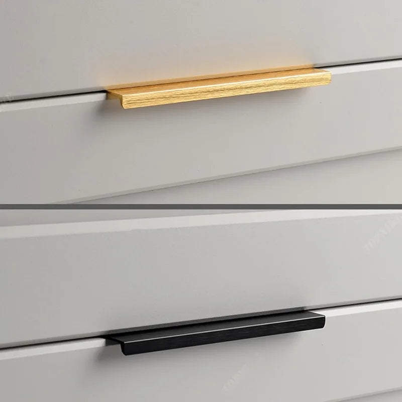Aluminum Alloy Hidden Cabinet Pulls & Drawer Knobs | Kitchen Cupboard Door Handles
