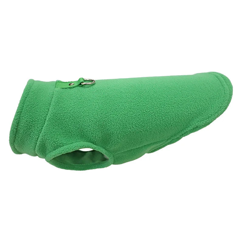 Warm Fleece Dog Jacket Vest with D-Ring