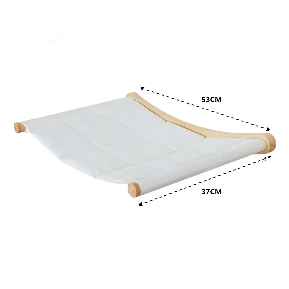 Wall Mounted Wooden Cat Tree Climbing Shelf | Sisal Rope Claw Grinding Indoor Furniture