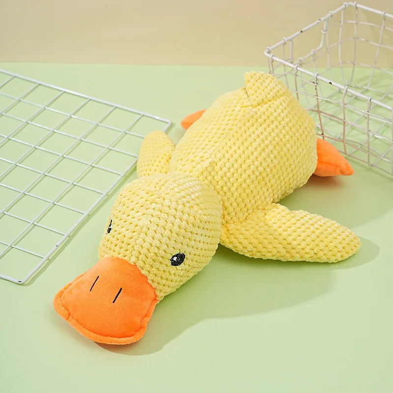 Plush Squeaky Duck Dog Toy | Bite Resistant Teeth Grinding Toy for Dogs