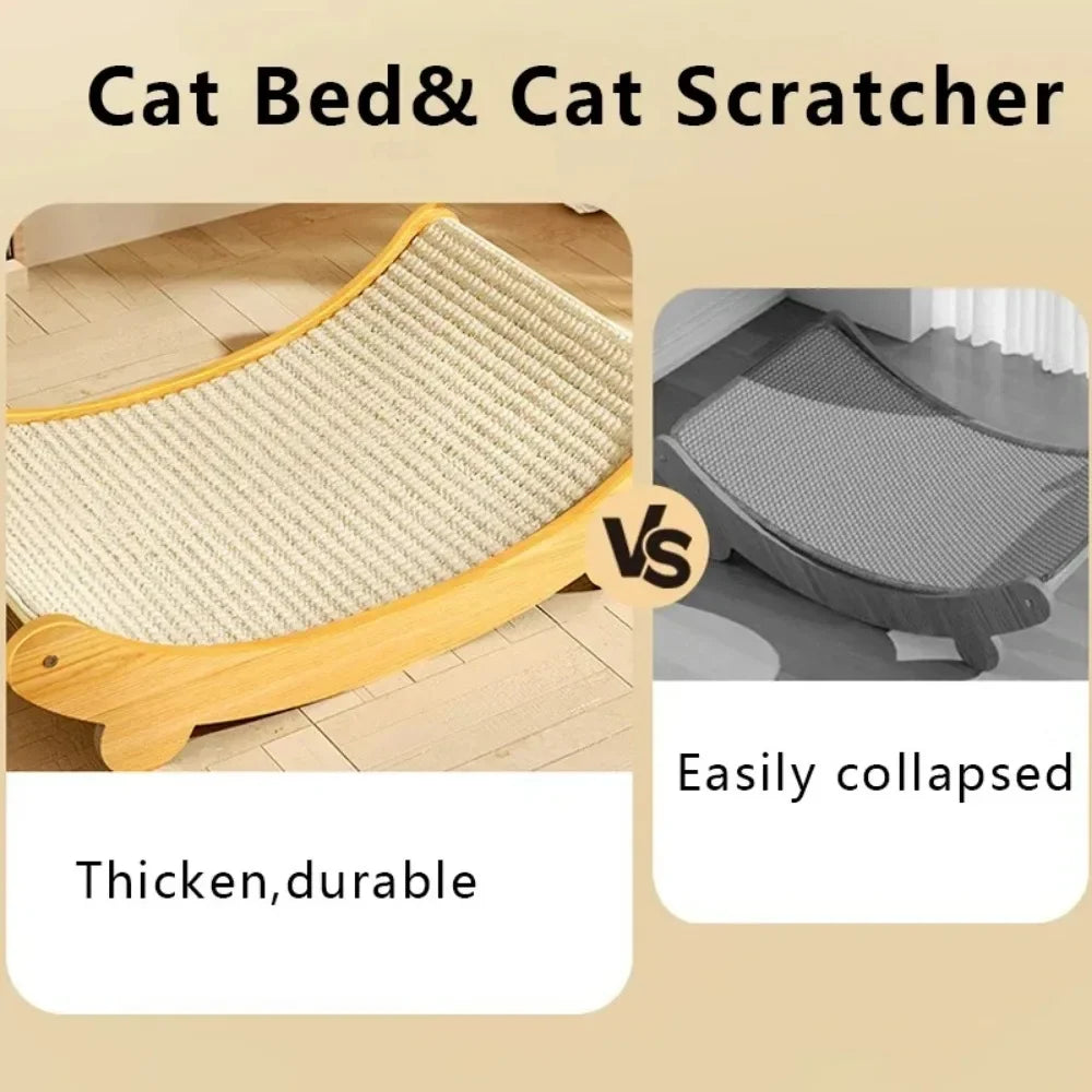 Large Detachable Cat Scratch Board & Sleeping Bed | Wear-Resistant Nail Grinding Pad