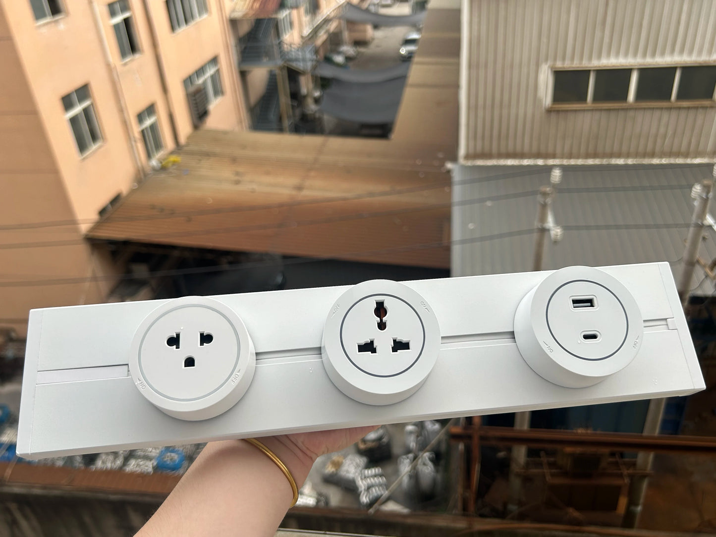 Universal Wall Power Track Socket | Removable USB Adapter Plug US EU UK FR