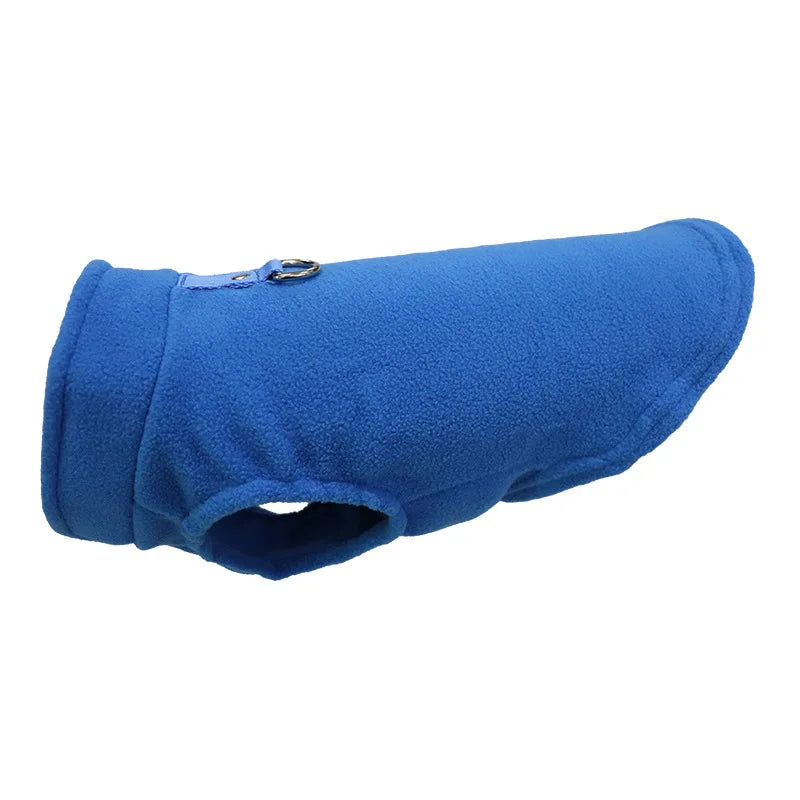 Warm Fleece Dog Jacket Vest with D-Ring