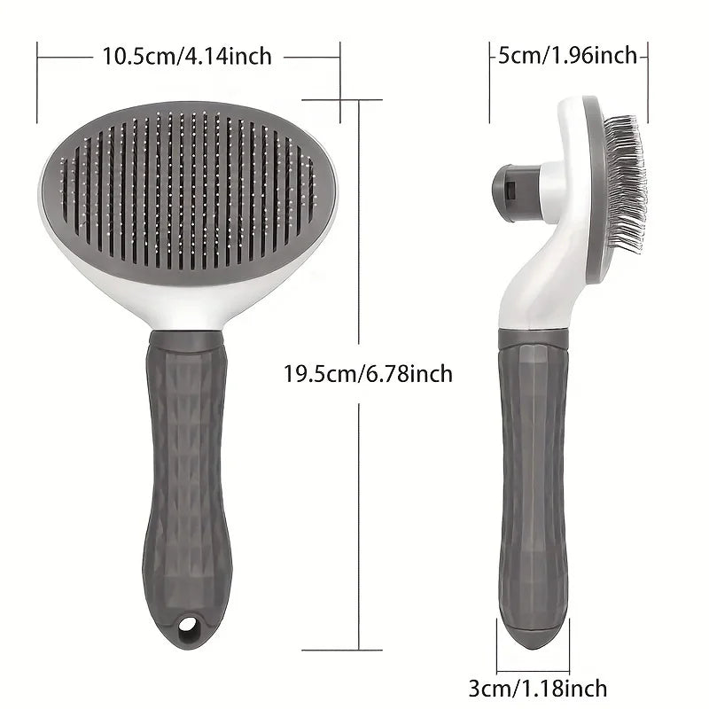 One-Click Pet Hair Removal Slicker Brush | Auto Self-Cleaning Grooming Comb