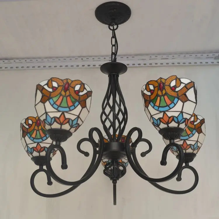 European Baroque Glass Chandelier | Retro Pendant Ceiling Lamp for Bedroom & Villa