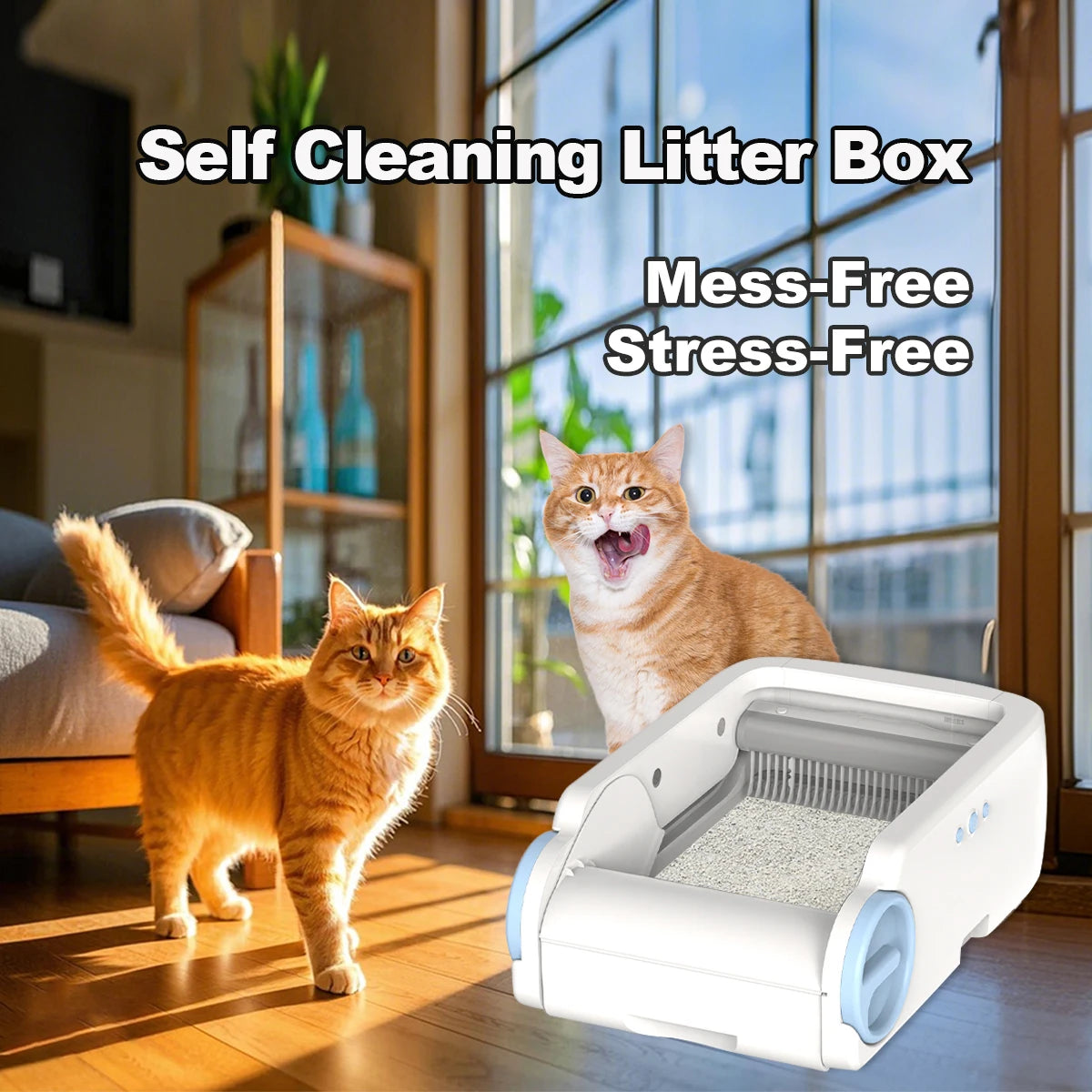 Smart Self-Cleaning Cat Litter Box | WiFi App Control Auto Cat Toilet