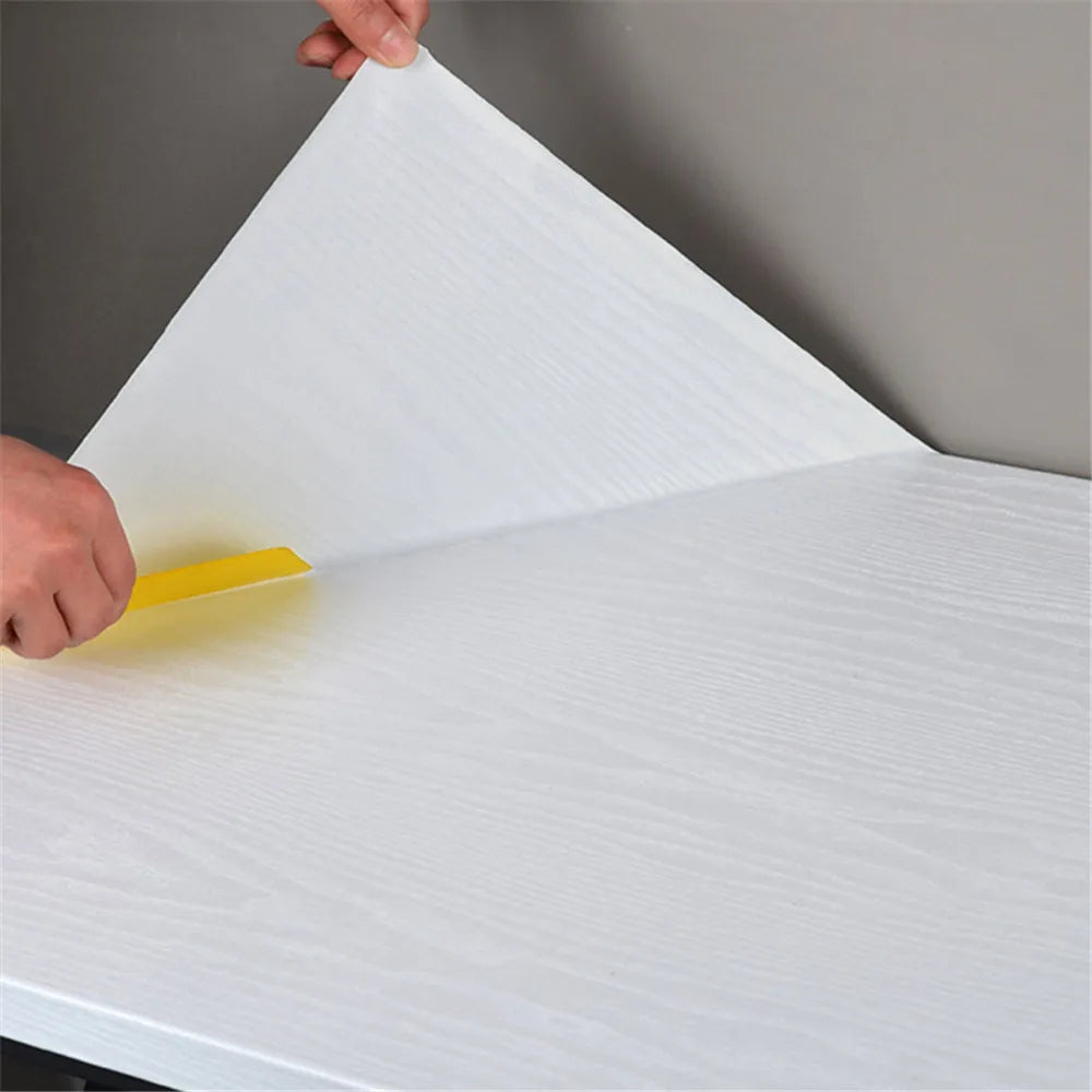PVC Self-Adhesive Waterproof Wallpaper Roll | Wood Grain Vinyl Sticker for Home Decor