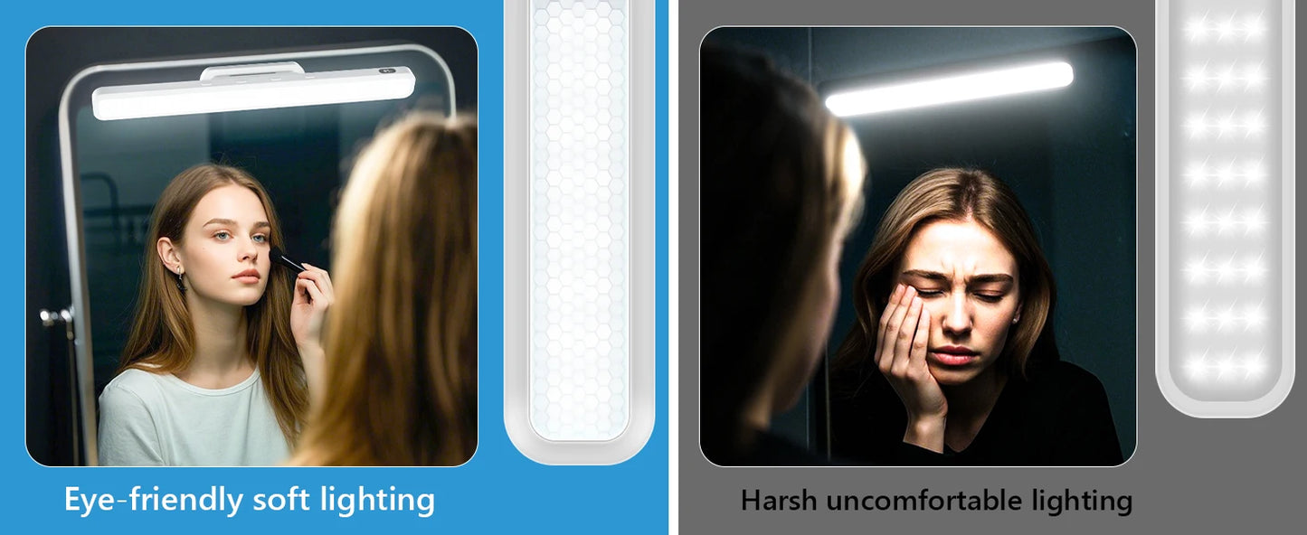 5W Dimmable 3-Color Rechargeable Makeup Night Light | Under Cabinet Closet & Desk Lamp