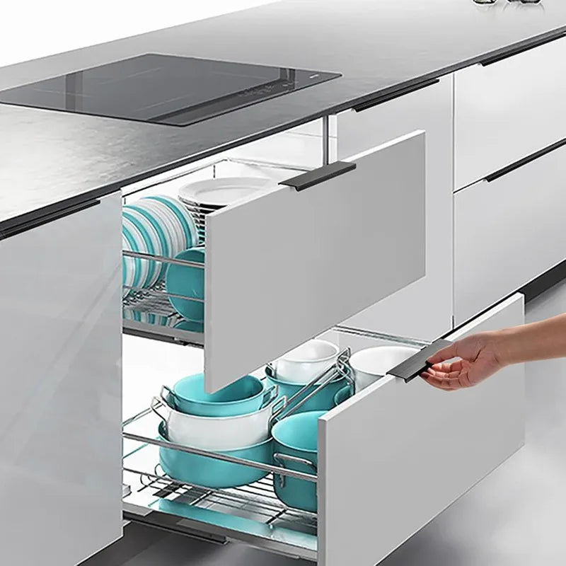 Aluminum Alloy Hidden Cabinet Pulls & Drawer Knobs | Kitchen Cupboard Door Handles