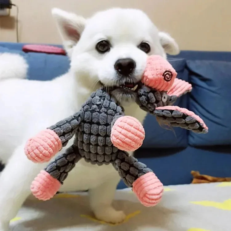 Plush Squeaky Donkey Dog Chew Toy | Interactive Teething Toy for Small Dogs