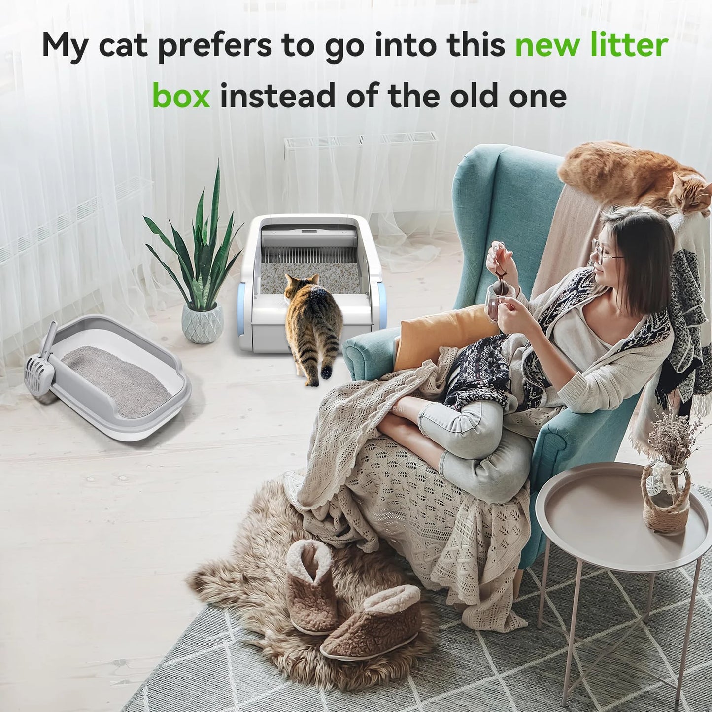 Smart Self-Cleaning Cat Litter Box | WiFi App Control Auto Cat Toilet