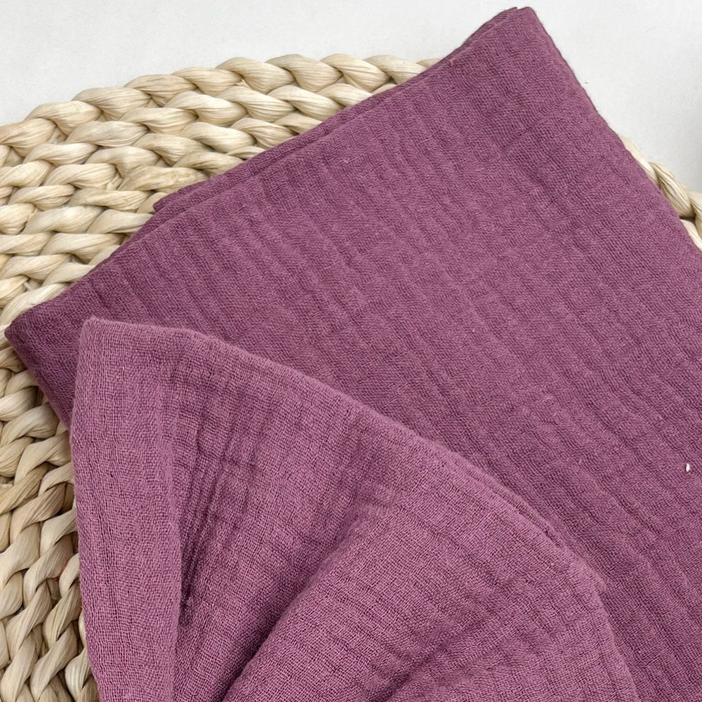 100% Cotton Double Gauze Fabric | DIY Sewing Material for Bedding & Towels