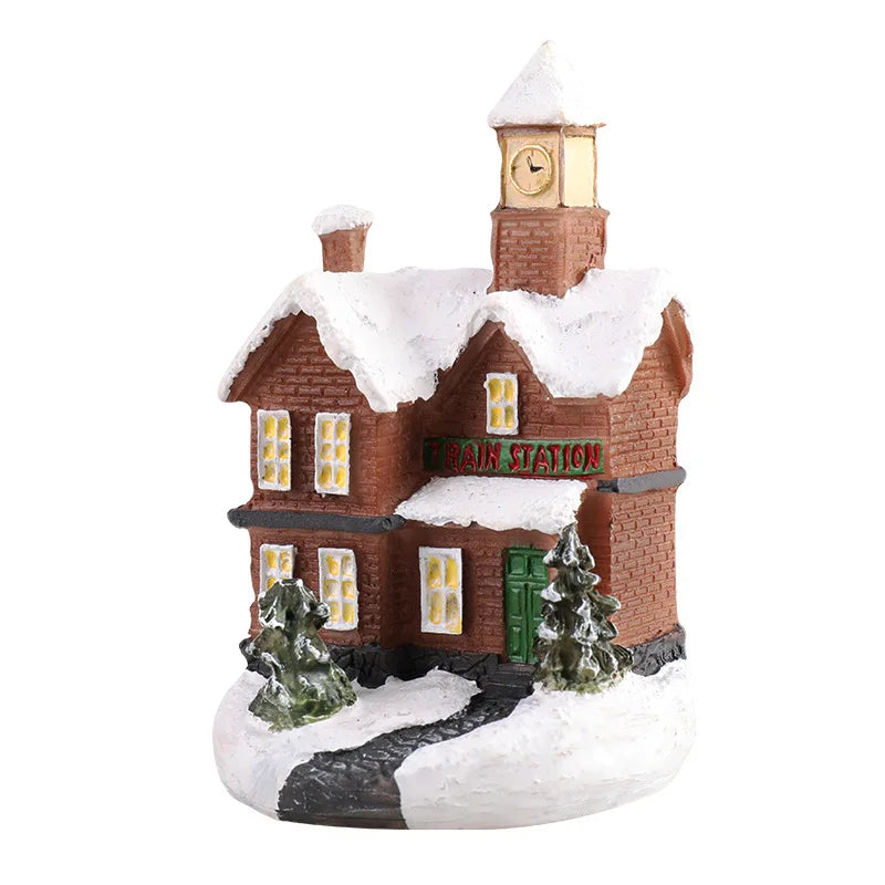 Christmas House Night Light Decoration | Battery Powered Xmas Bedroom Ornament