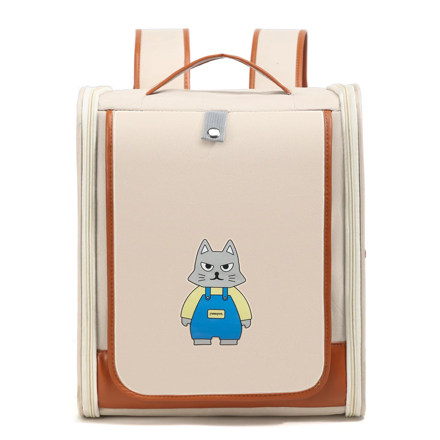 Fashionable Pet Backpack Carrier | Spacious & Breathable Bag for Cats & Dogs