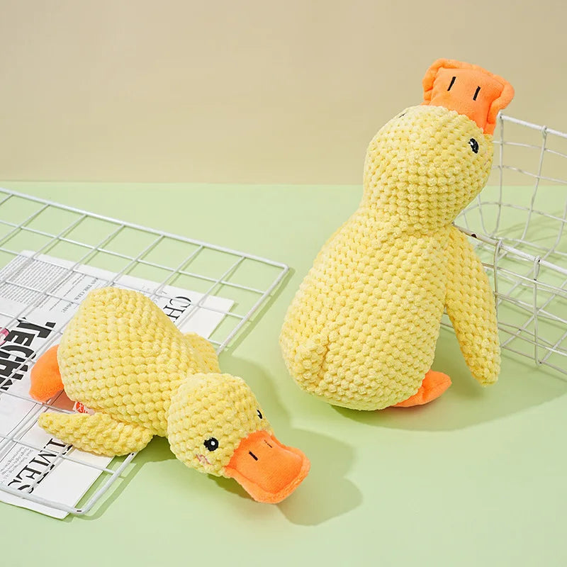 Plush Squeaky Duck Dog Toy | Bite Resistant Teeth Grinding Toy for Dogs