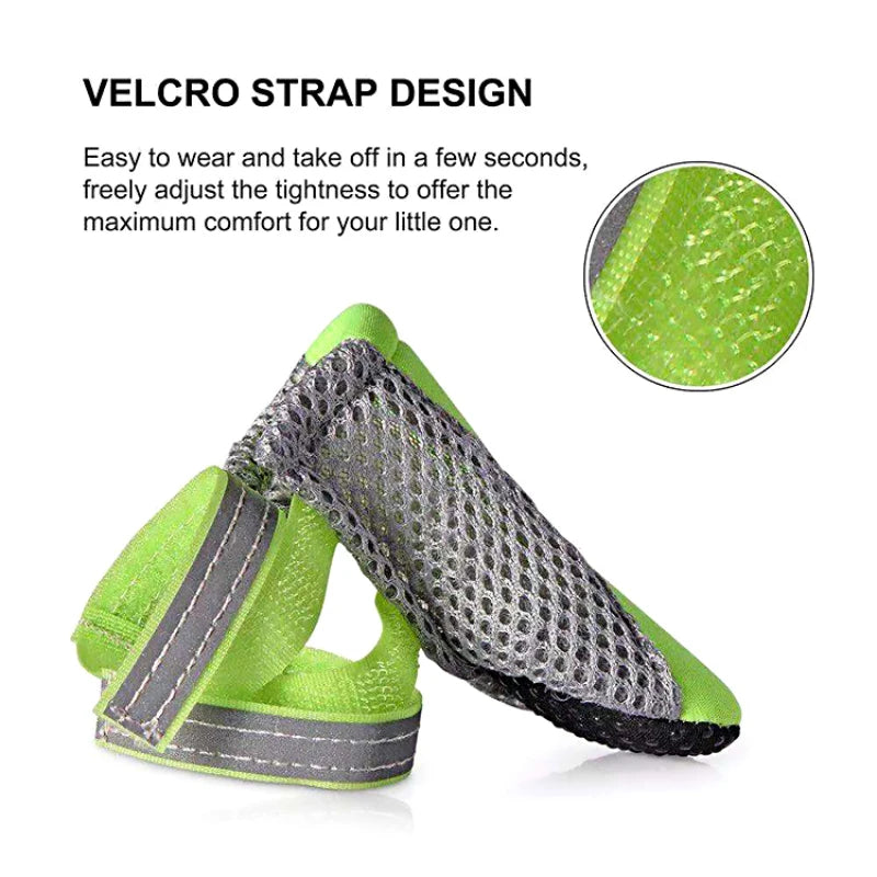 Breathable Waterproof Dog Shoes | Reflective Outdoor Boots for Small & Medium Dogs