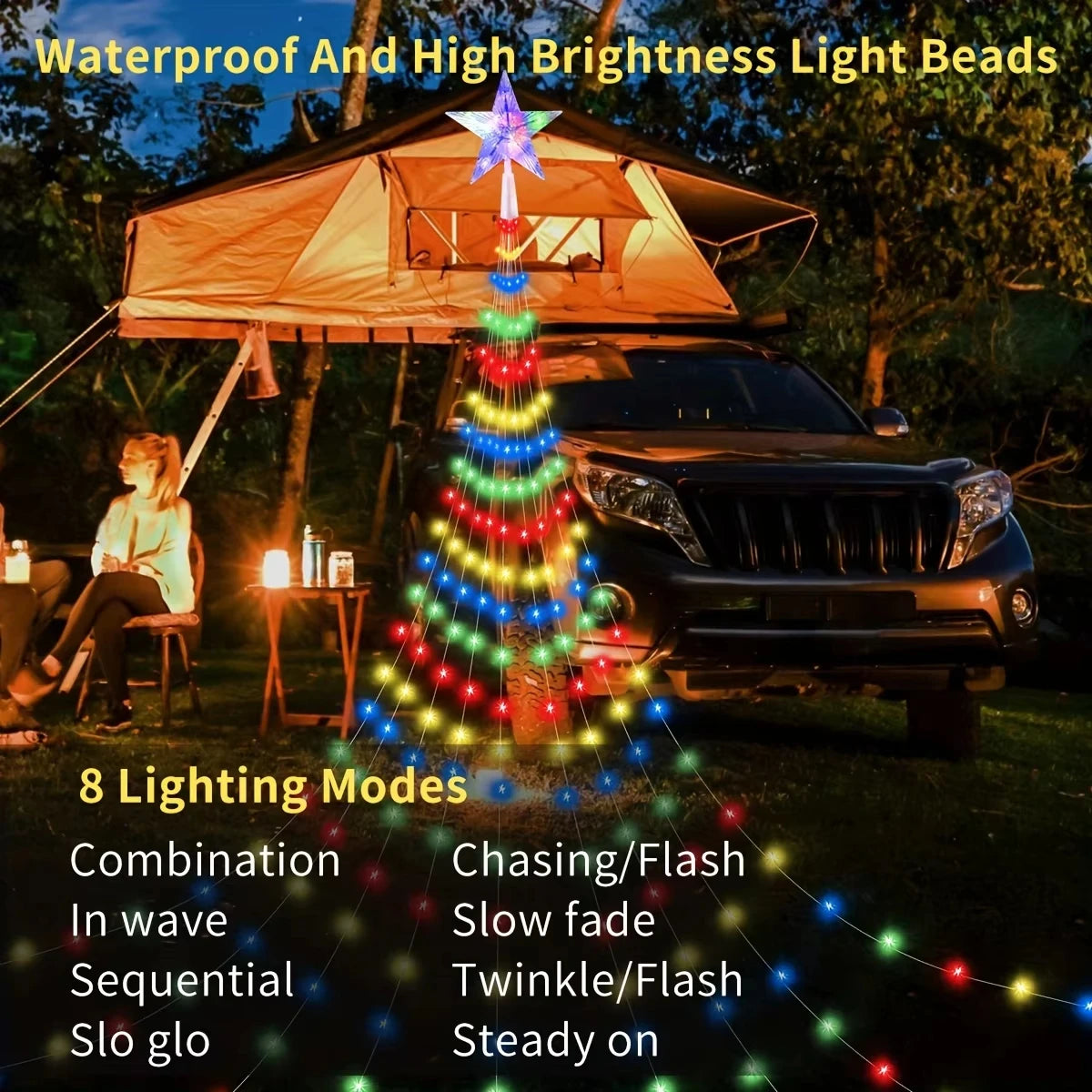 USB Waterproof LED Christmas Fairy String Lights | 8-Mode Indoor & Outdoor Party Light