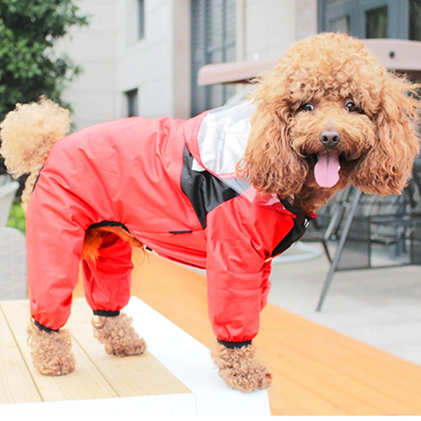 Waterproof Dog Raincoat Jumpsuit | Water Resistant Pet Jacket