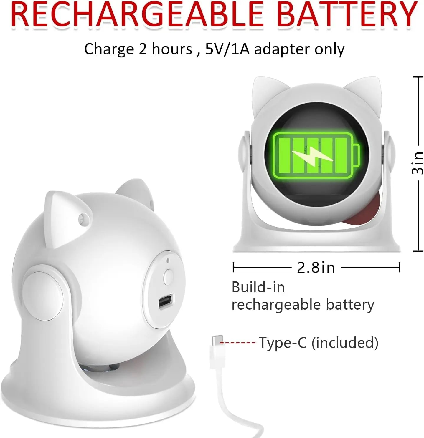 Automatic Cat Laser Toy | Motion Sensor Multi-Angle Rechargeable Interactive Toy