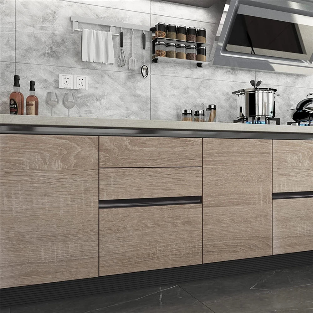 PVC Self-Adhesive Waterproof Wallpaper Roll | Wood Grain Vinyl Sticker for Home Decor