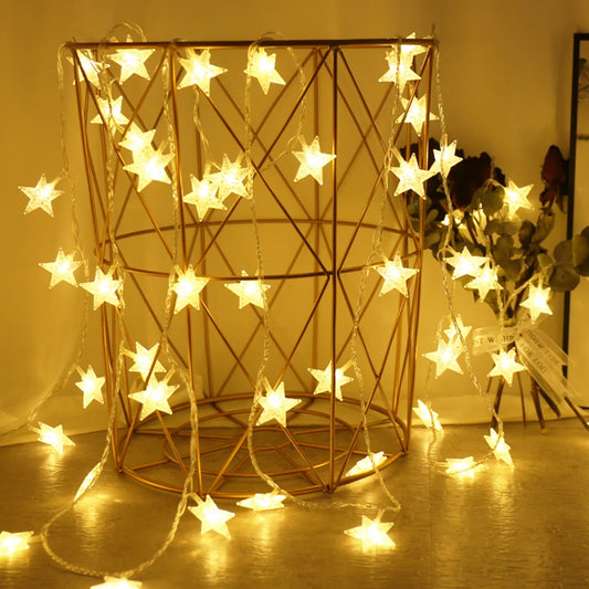 LED Star Fairy String Lights | Outdoor Garland Bulb for Party, Garden & Christmas