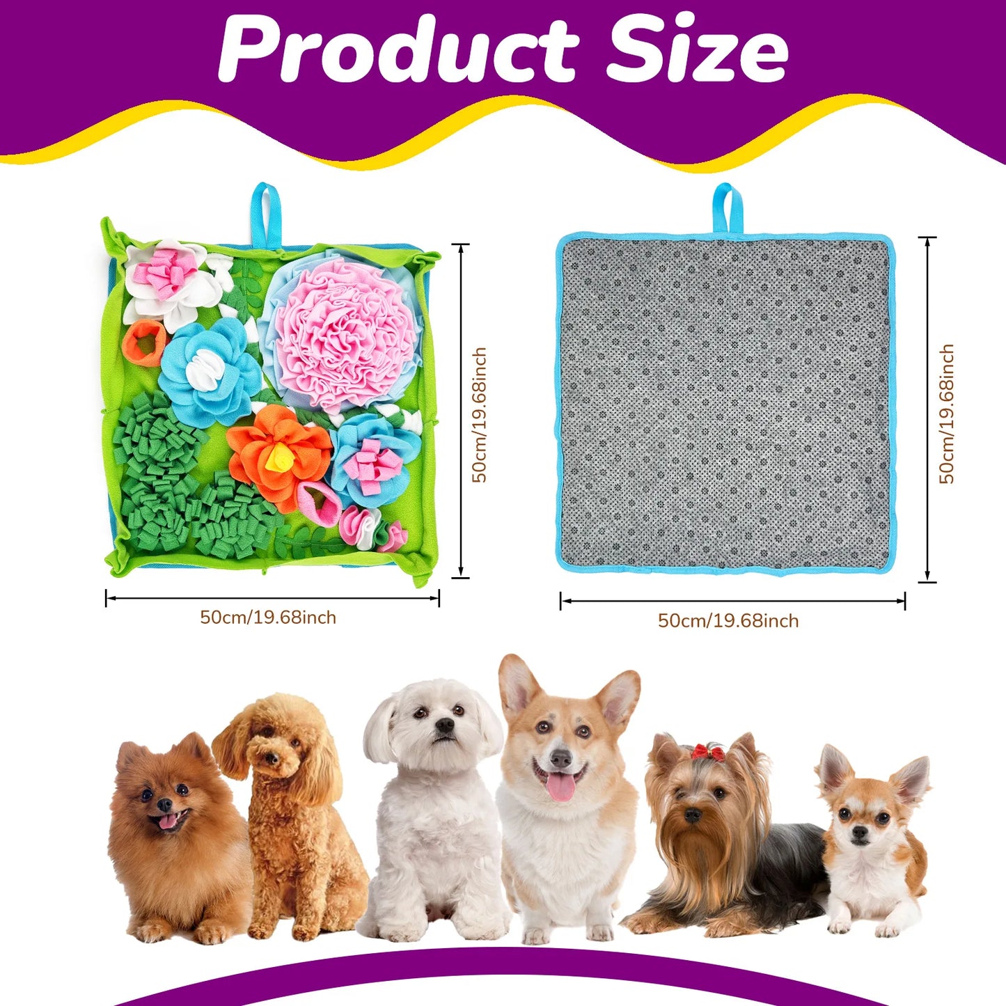 Dog Sniffing Mat & Slow Feeder Blanket | Anti-Boredom Training Toy