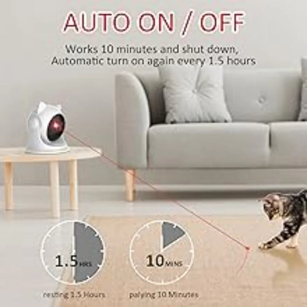 Automatic Cat Laser Toy | Motion Sensor Multi-Angle Rechargeable Interactive Toy