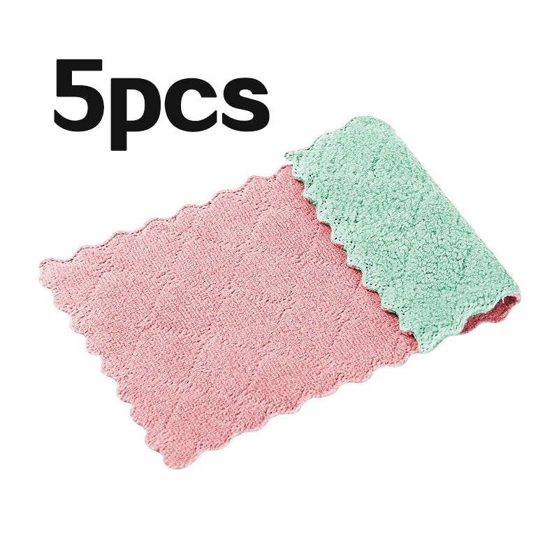 10PCS Kitchen Towels & Dishcloths Set | Colorful Small Dish Washing Rags