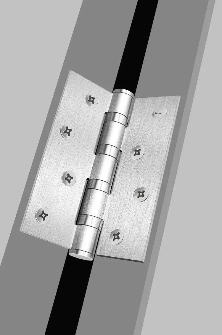 Stainless Steel Silent Door Hinge 4-Inch | Heavy Duty 3mm Thick Bearing Furniture Hardware