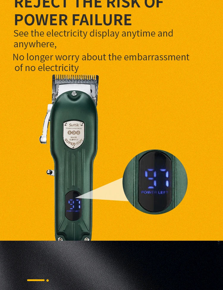 Professional Rechargeable Dog Hair Clipper | Low Noise Pet Trimmer & Shaver
