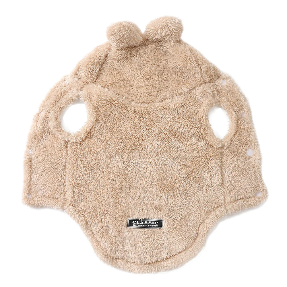 Soft Fleece Dog Hoodie Jacket | Warm Autumn Winter Coat for Small & Medium Dogs