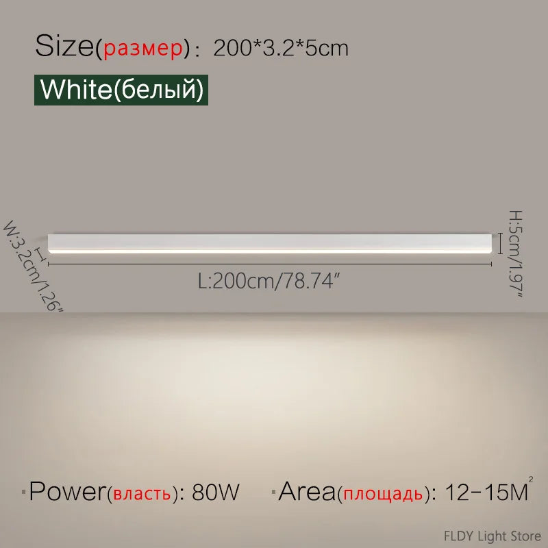 Nordic Modern LED Ceiling Strip Light | Kitchen & Bedroom – Salexe