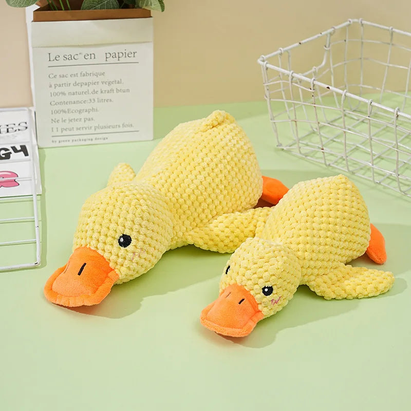 Plush Squeaky Duck Dog Toy | Bite Resistant Teeth Grinding Toy for Dogs