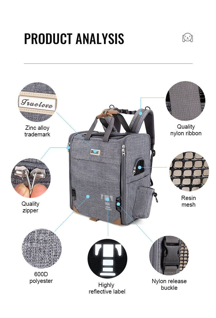 Breathable Nylon Pet Travel Carrier Bag | Outdoor Dog & Cat Carrier
