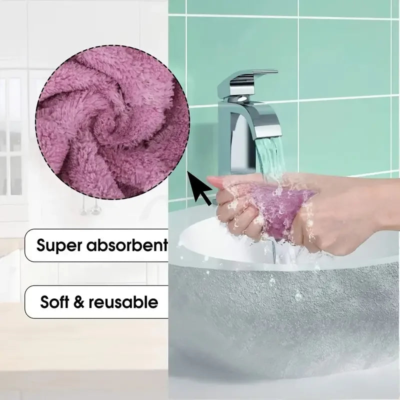 10PCS Kitchen Towels & Dishcloths Set | Colorful Small Dish Washing Rags